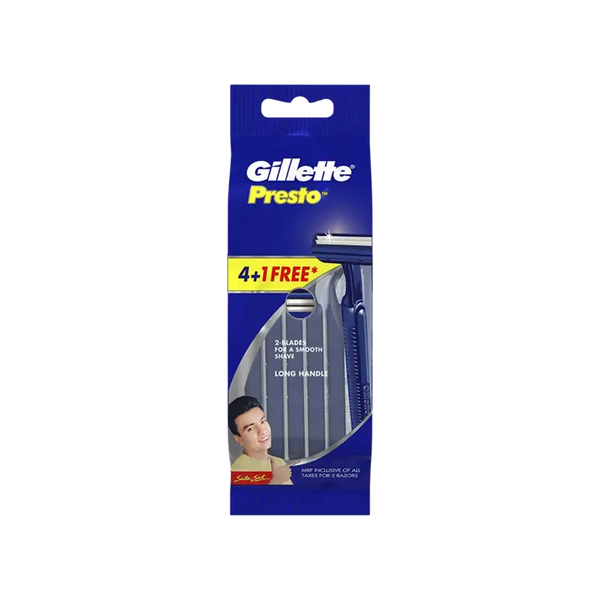 Gillette Presto 2-Blade Smoother Shaving Men's Razor