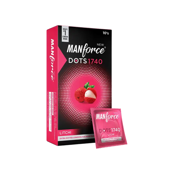 Manforce Extra Dotted Condom - Litchi Flavour