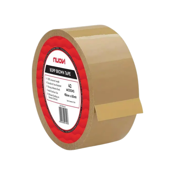 Nuovi BOPP Tape Brown 42 Microns (Brown, 65 m)