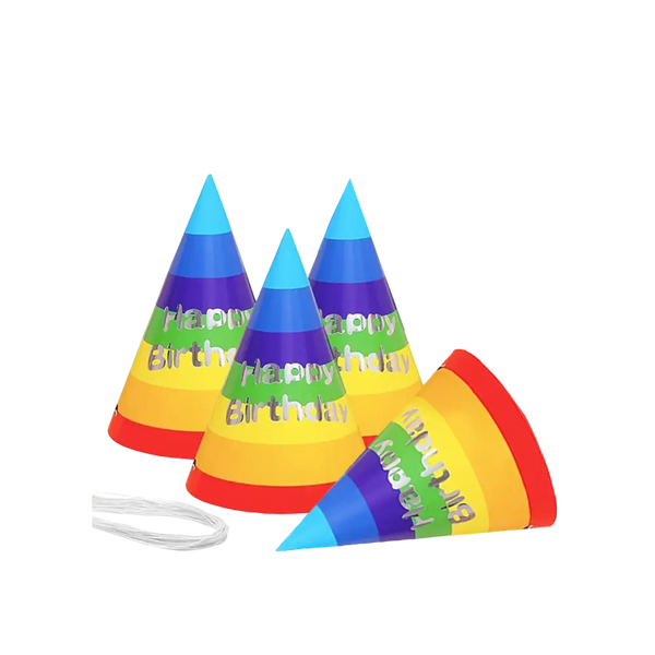 Rainbow Printed Birthday Cap Party Propz