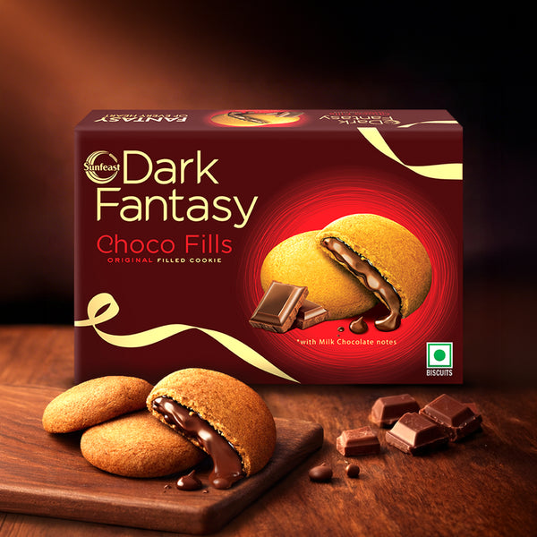 Sunfeast Dark Fantasy Chocolate Sandwich Cream Biscuits
