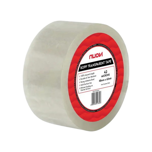 Nuovi BOPP Tape Transparent 42 Microns (Transparent, 65 m x 2")