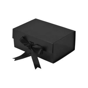 Aakriti Foldable Multipurpose Gifting Box with Satin Ribbon (Black)