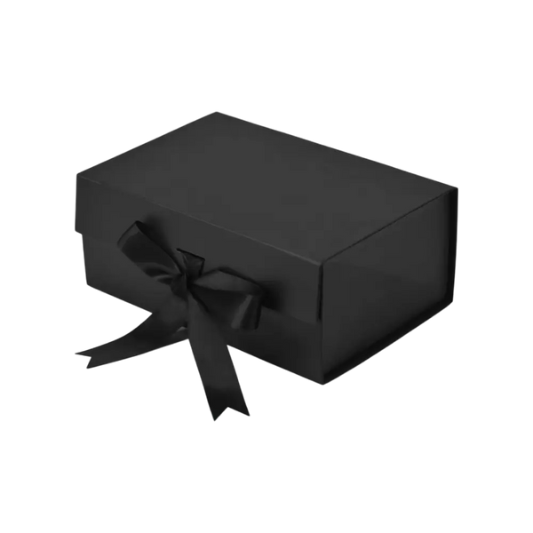 Aakriti Foldable Multipurpose Gifting Box with Satin Ribbon (Black)