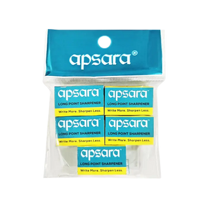Apsara Long Point Pencil Sharpener (Multicolour) Pack of 5