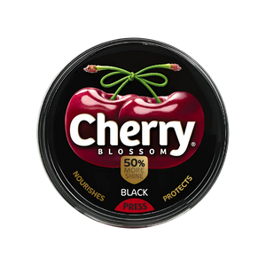 Cherry Blossom Black Wax Shoe Polish