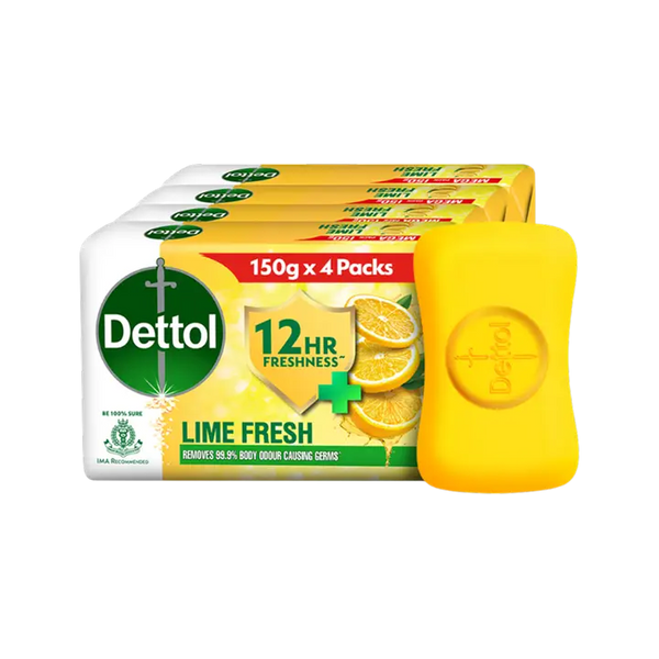 Dettol Lime Fresh Bathing Bar Soap with 12 hrs Freshness