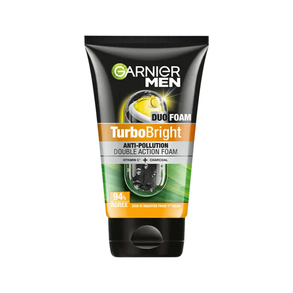 Garnier Men Turbo Bright Anti-Pollution Double Action Face Wash 100 g
