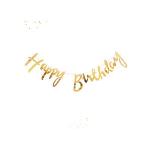 Happy Birthday Banner (Golden) Party Propz