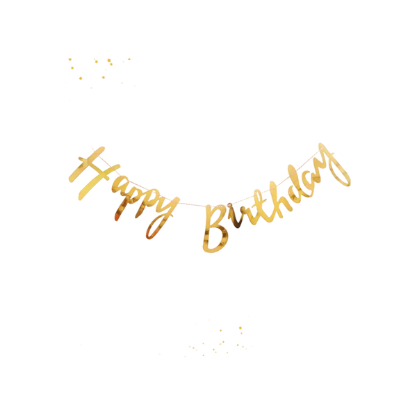 Happy Birthday Banner (Golden) Party Propz