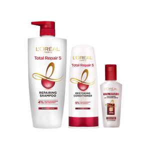 L'Oreal Paris Total Repair 5 Serum, Shampoo & Conditioner 650 ml + 180 ml + 40 ml