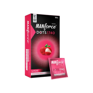Manforce Extra Dotted Condom - Litchi Flavour