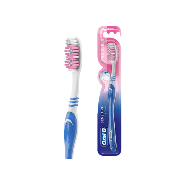 Oral-B Pro Clean Sensitive & Gums Toothbrush (Extra Soft, Colour may Vary)