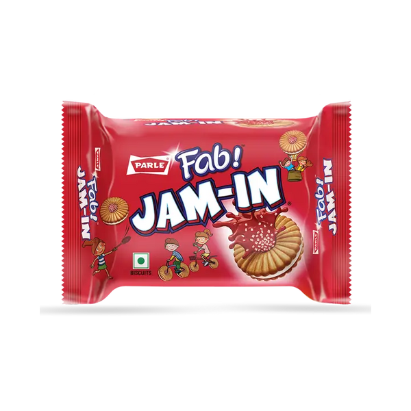 Parle Fab Jam In Sandwich Cream Biscuits