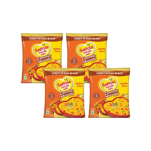 Saffola Classic-Masala Oats - Pack of 4