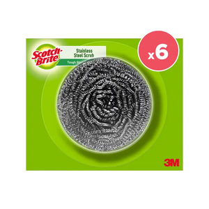 Scotch Brite Stainless Steel Scrubber Ball - Pack of 6