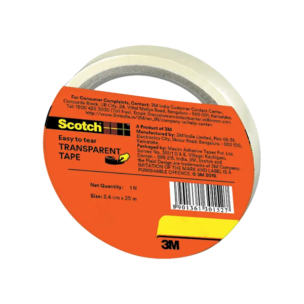 Scotch Easy To Tear Tape (Transparent, 25 m)