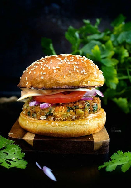 Veg Cheese Allu Tikki Burger