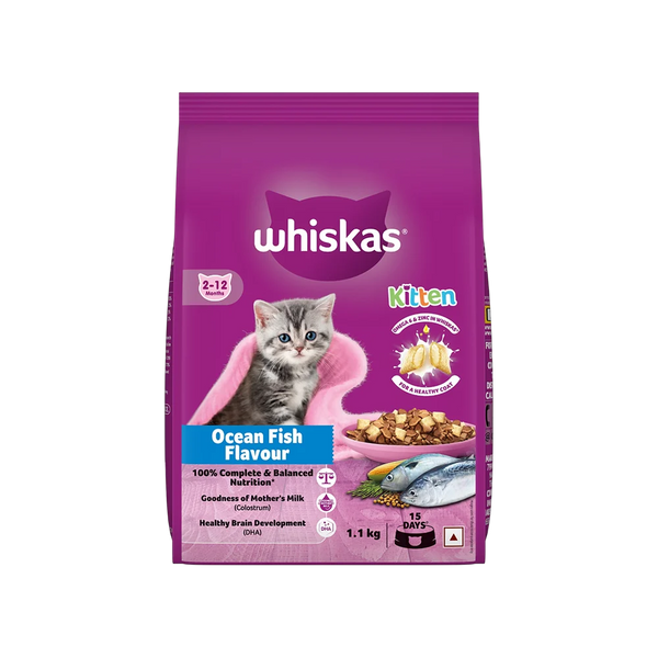 Whiskas Dry Kitten Food - Ocean Fish Flavour (2-12 months)