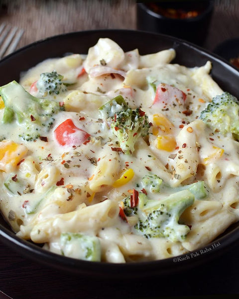 White Cheese Burst Pasta